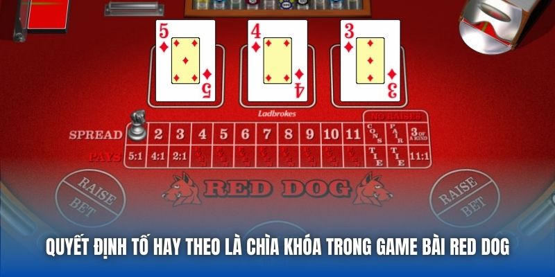 Quyết định Tố hay Theo là chìa khóa trong game bài Red Dog